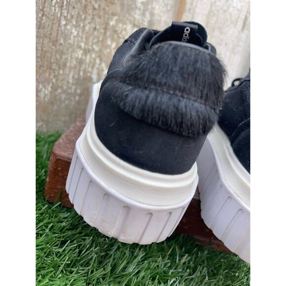 Adidas Hypersleek Black Suede Pointed Toe Platform Women's 5.5 Sneakers - Picture 5 of 6